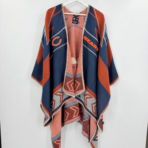 Little Earth Productions Chicago Bears Tailgate Poncho Blue Orange One Size